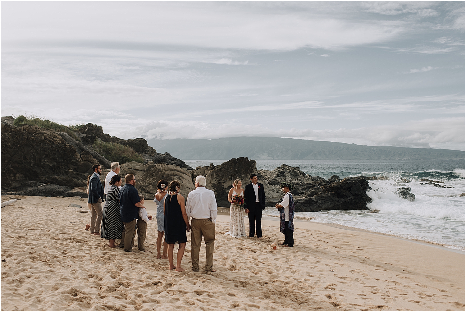 intimate maui wedding at ironwoods beach in kapalua hawaii