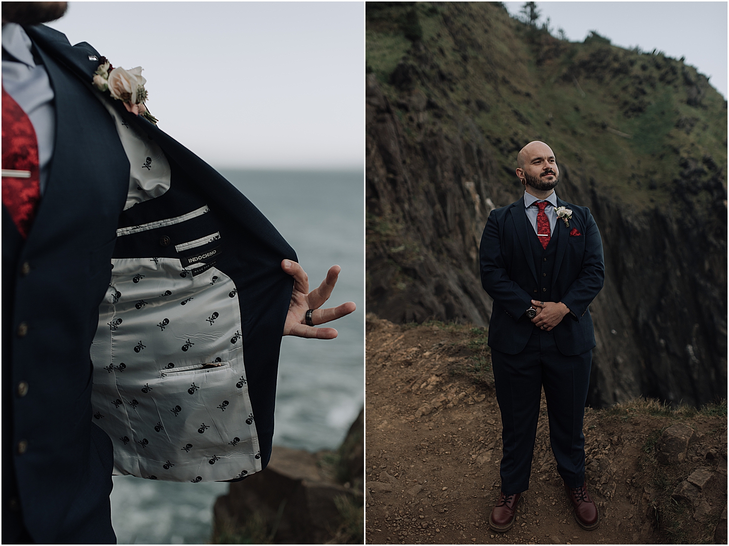 oregon coast elopement at hug point and the majestic cliffside