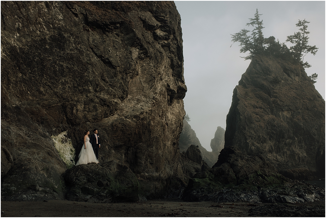 romantic elopement in redwoods national park and samuel boardman state park