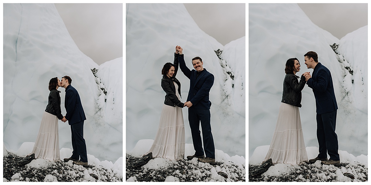 alaska helicopter glacier adventure elopement inspiration